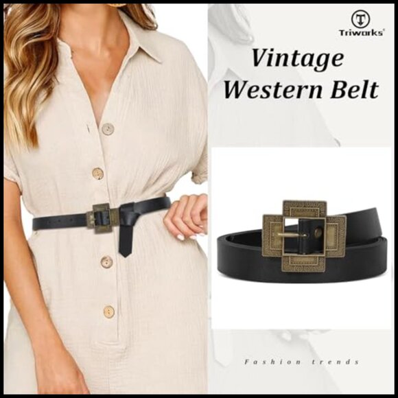 Western Concho Leather Belt Adjustable Boho Chunky Cowgirl Festival Wear